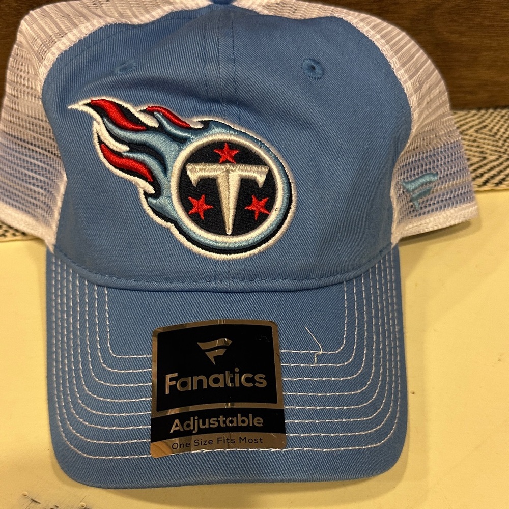 Fanatics Light Blue and White Mesh Cap